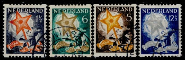 Roltanding Nederland NVPH nrs. R98-R101 gestempeld