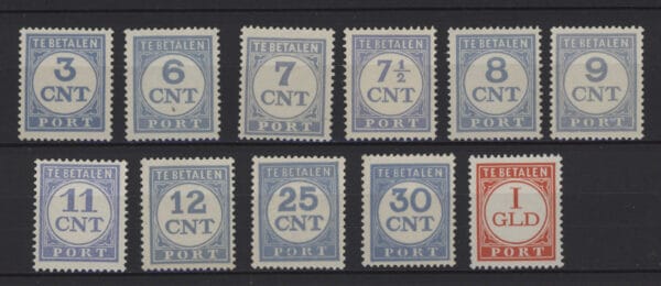 Portzegels Nederland NVPH nrs. P69-P79 postfris