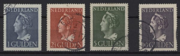 Frankeerzegels Nederland NVPH nrs. 346-349  gestempeld