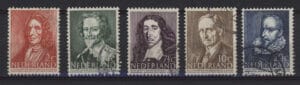 Frankeerzegel Nederland NVPH nrs. 490-494 gestempeld