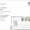 FDC Nederland NVPH nr. E13 met getypt adres, open klep en met certificaat Vleeming - Afbeelding 2