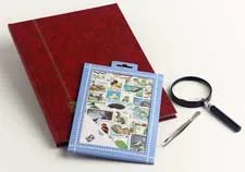 Postzegelpakket bloemen (100) incl. insteekboek, pincet en loupe - Afbeelding 2
