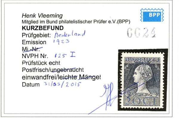 Frankeerzegels Nederland NVPH nr. 125I postfris - Afbeelding 2