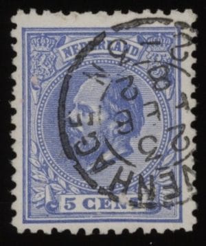 Frankeerzegel Nederland NVPH nr. 19 gestempeld (vi)