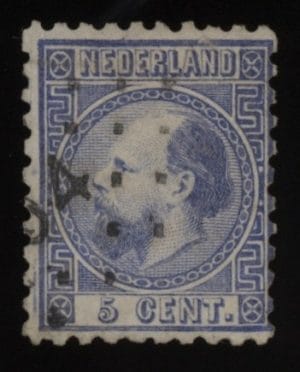 Frankeerzegel Nederland NVPH nr. 7 gestempeld (iii)