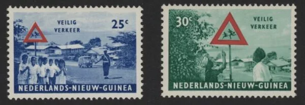 Frankeerzegels Nederlands Nieuw Guinea NVPH nrs. 73-74 postfris