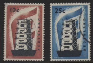 Frankeerzegels Nederland NVPH nrs. 681-682 gestempeld