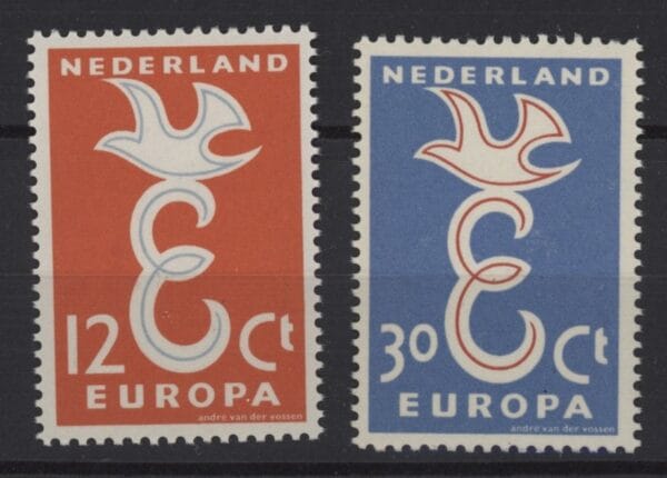 Frankeerzegels Nederland NVPH nrs. 712-713 postfris