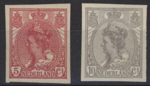 Frankeerzegel Nederland NVPH nrs. 82-83 postfris