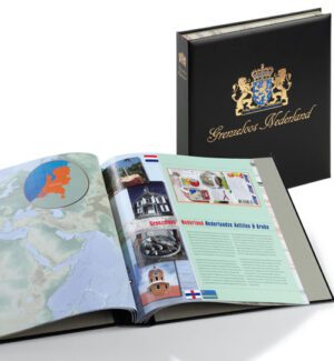 Luxe band postzegelalbum Nederland Grenzeloos Nederland