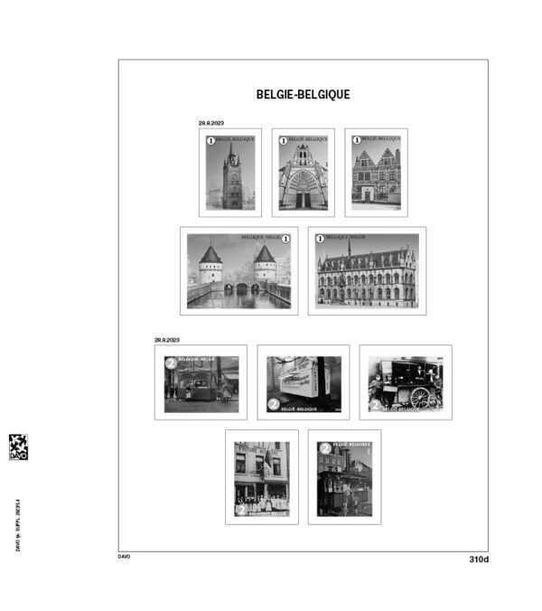 Luxe supplement Belgie zegels uit blokken 2023
