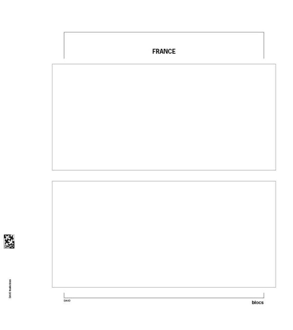 Luxe bladen Frankrijk Souvenir blocs (3) (205 x 95)