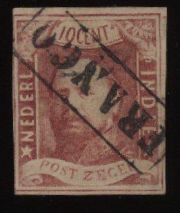 Frankeerserie Ned.Indië NVPH nr. 1 gestempeld (ii)