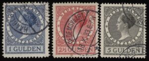 Frankeerserie Nederland NVPH nrs. 163-165 gestempeld