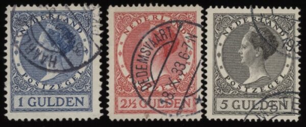 Frankeerserie Nederland NVPH nrs. 163-165 gestempeld