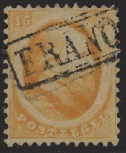 Frankeerzegel Nederland NVPH nr. 6 (iii) gestempeld