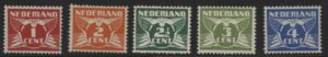 Frankeerzegels Nederland NVPH nrs. 144-148 postfris