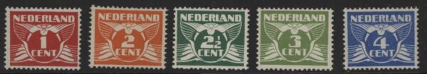 Frankeerzegels Nederland NVPH nrs. 144-148 postfris