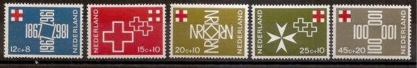 Frankeerserie Nederland NVPH nrs. 889-893 postfris