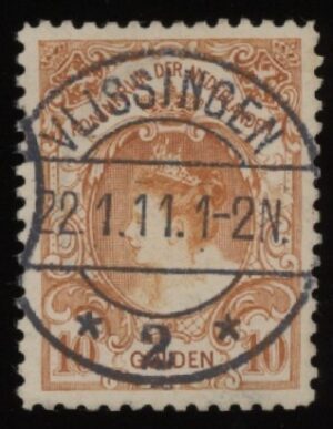 Frankeerzegel Nederland NVPH nr. 80A gestempeld met Vleeming attest