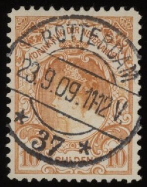 Frankeerzegel Nederland NVPH nr. 80A gestempeld met Vleeming attest