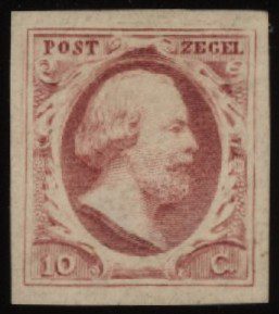 Frankeerzegel Nederland NVPH nr. 2h plaat V positie 10 ongebruikt met certificaat Vleeming