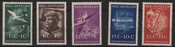 Frankeerzegels Ned.Antillen NVPH nrs. 239-243 postfris
