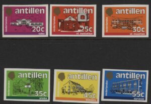 Frankeerzegels Ned.Antillen NVPH nrs. 758-763 ongetand postfris met attest Vleeming