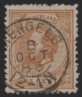 Frankeerzegel Nederland NVPH nr. 23 gestempeld