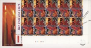 Luxe fdc Nederland NVPH nr. E366a met vel en attest Vleeming