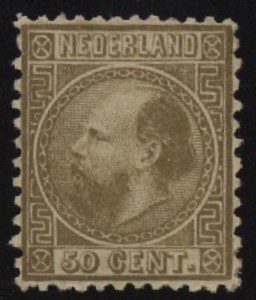 Frankeerzegels Nederland NVPH nr. 12IA ongebruikt met certificaat Vleeming