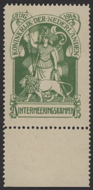 Internering NVPH nr. IN1 met variëteit postfris met attest Vleeming