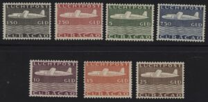 Luchtpostzegels Curaçao NVPH nrs. LP82-LP88 postfris met attest Vleeming