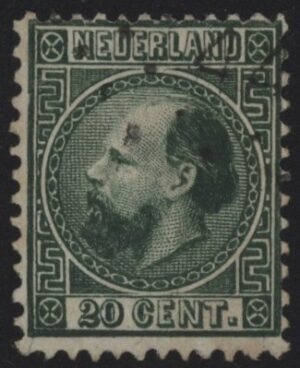 Frankeerzegel Nederland NVPH nr. 10 gestempeld (ii)