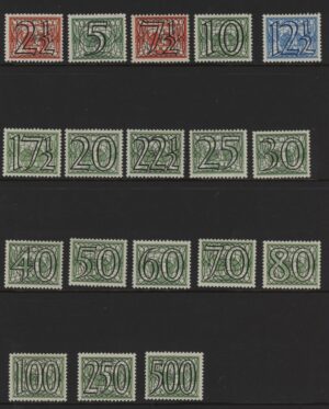 Frankeerzegels Nederland NVPH nrs. 356-373 postfris