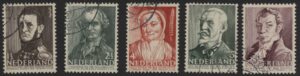 Frankeerzegels Nederland NVPH nrs. 392-396 gestempeld