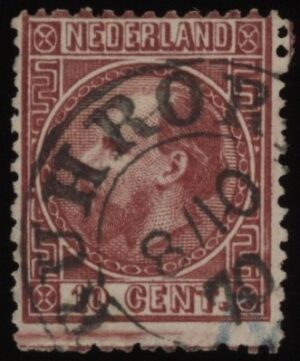 Frankeerzegel Nederland NVPH nr. 8 gestempeld (iii)