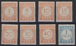Portzegels Ned.Indië NVPH nrs. P41-P48 postfris