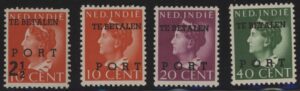 Portzegels Ned.Indië NVPH nrs. P49-P52 postfris