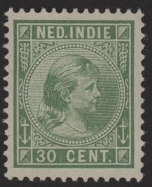 Frankeerzegels Ned.Indie NVPH nr. 28 postfris met attest Vleeming