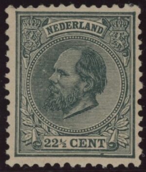 Frankeerzegel Nederland NVPH nr. 25H met plaatfout postfris met Vleeming certificaat