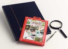Postzegelpakket olympiade (100)  incl. insteekboek, pincet en loupe
