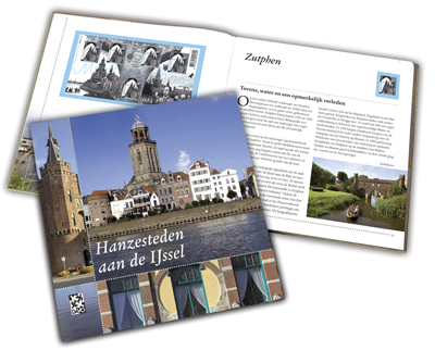 Thema-boek Hanzesteden + zegels (nummer 18)